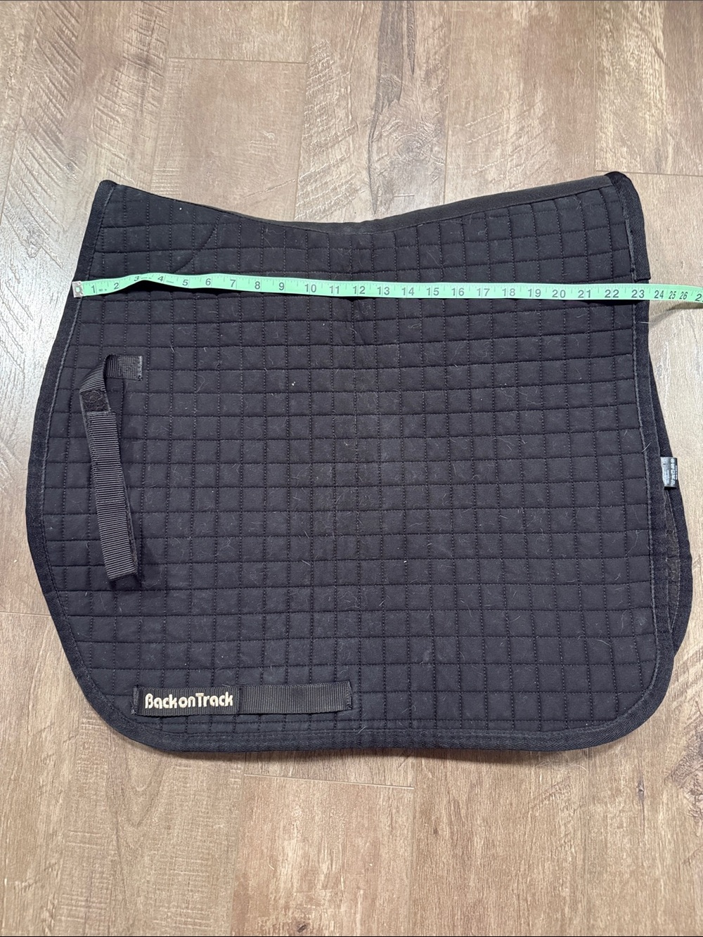 Black Back on Track Quilted English Saddle Pad